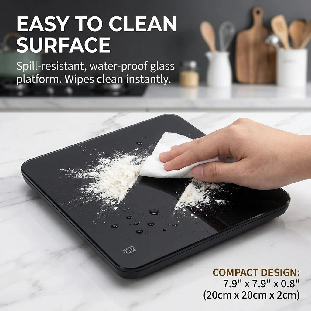 Bilancia da cucina digitale LED con timer USB, 3 kg, precisione 0,1 g