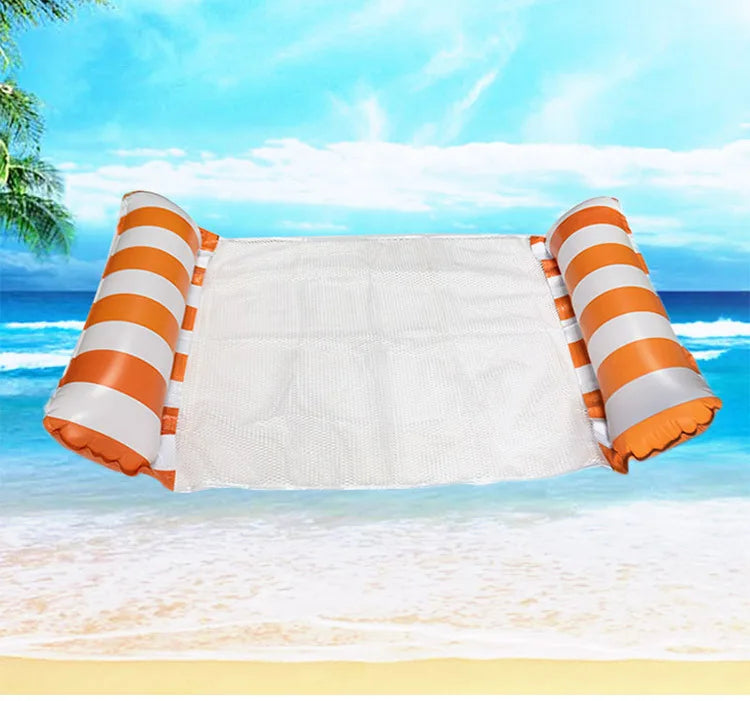 Hamac gonflable pliable – matelas flottant pour piscine et plage