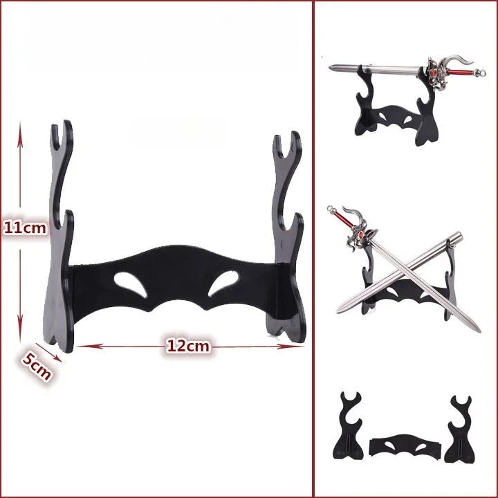 Porta Katana a 3 livelli in legno – supporto da pavimento per spade, sabre e…