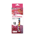 Set di 12 Acrilici 9ml – Colori Vivaci e Resistenti per Tela, Carta e Legno