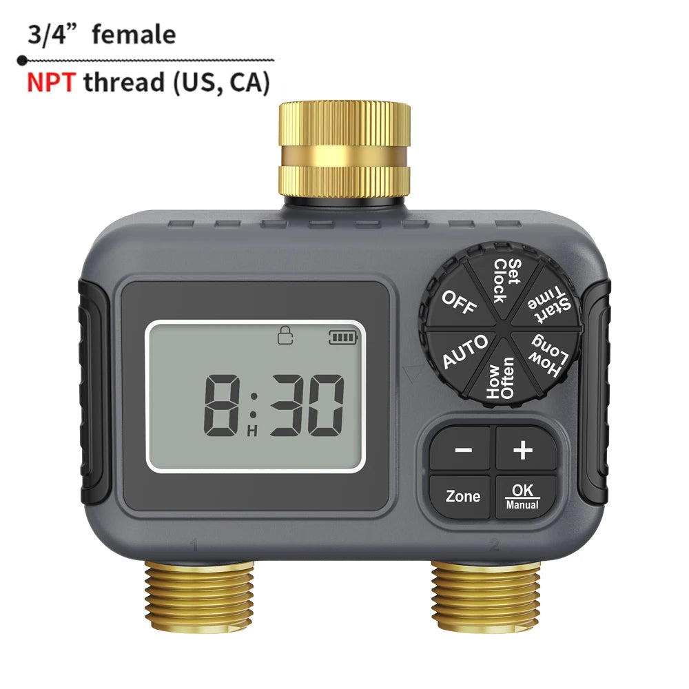 Timer programmabile per irrigazione giardino 1-3 zone con ritardo pioggia