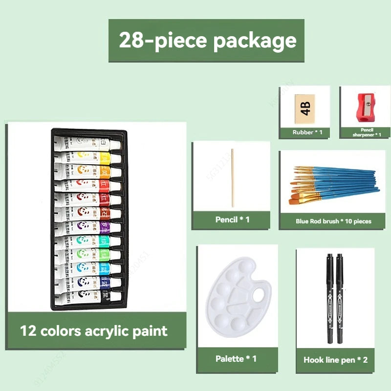Acrylic Paint Set of 5ml Bottles,Non Toxic Acrylic Paint No Fading ,for beginner Kids Adults Artists Painting