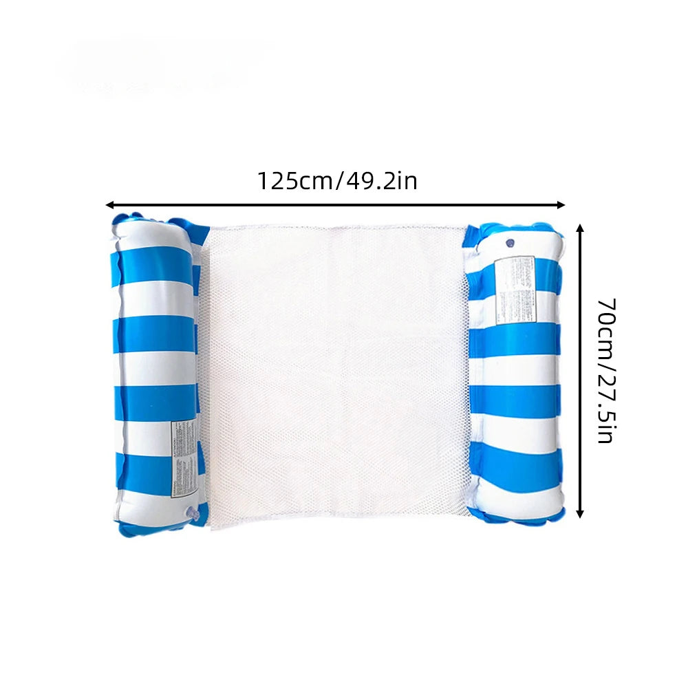 Double Tube Inflatable Float Mat Thickened PVC Stable Pool Float Anti-tilt Air Mattress for Beach Swimming Pool Summer Water