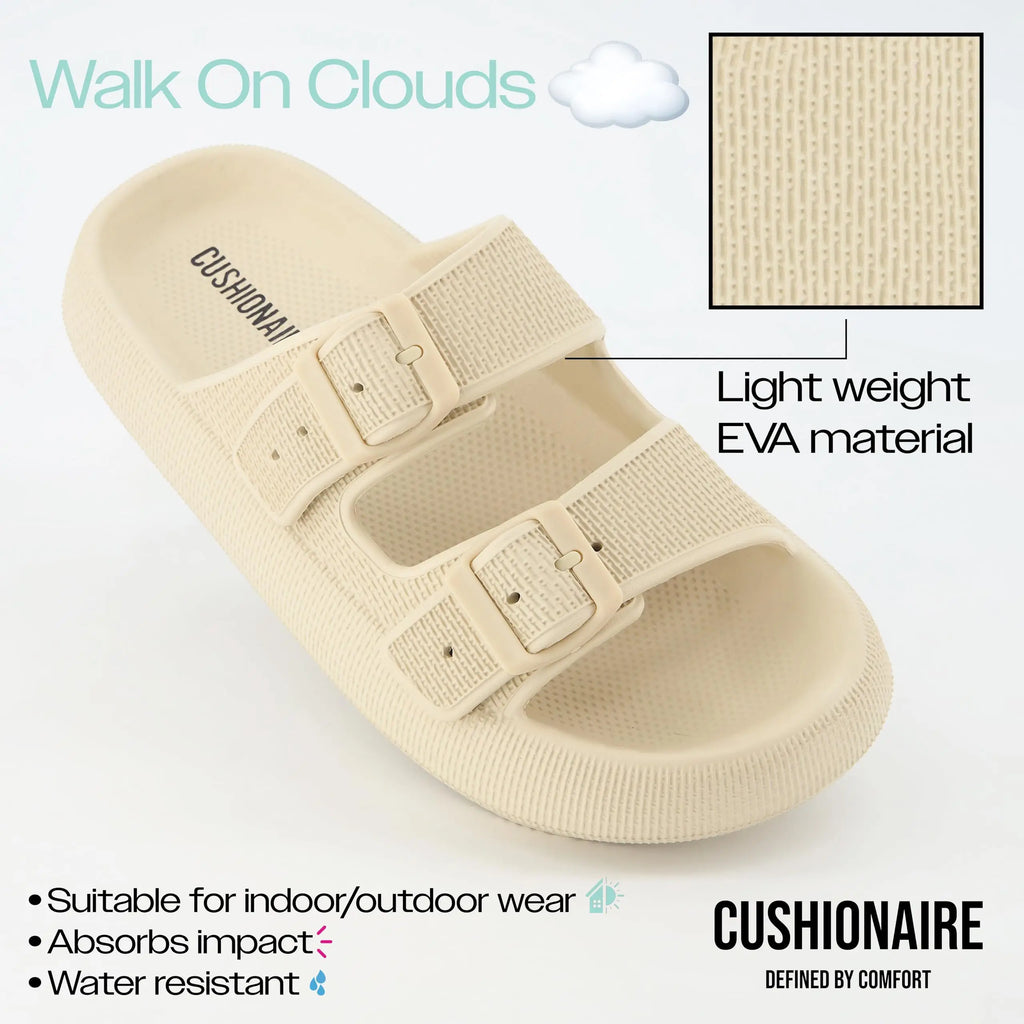 Sandali estivi donna con doppio cinturino, suola EVA morbida e design cloud
