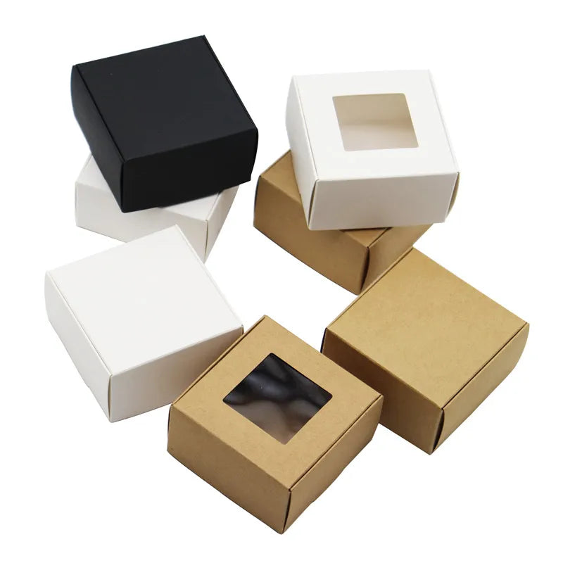 20pcs/Lot Craft Kraft Paper Box Packaging Wedding Party Small Gift Candy Favor Package Boxes Event Favor Kraft Box