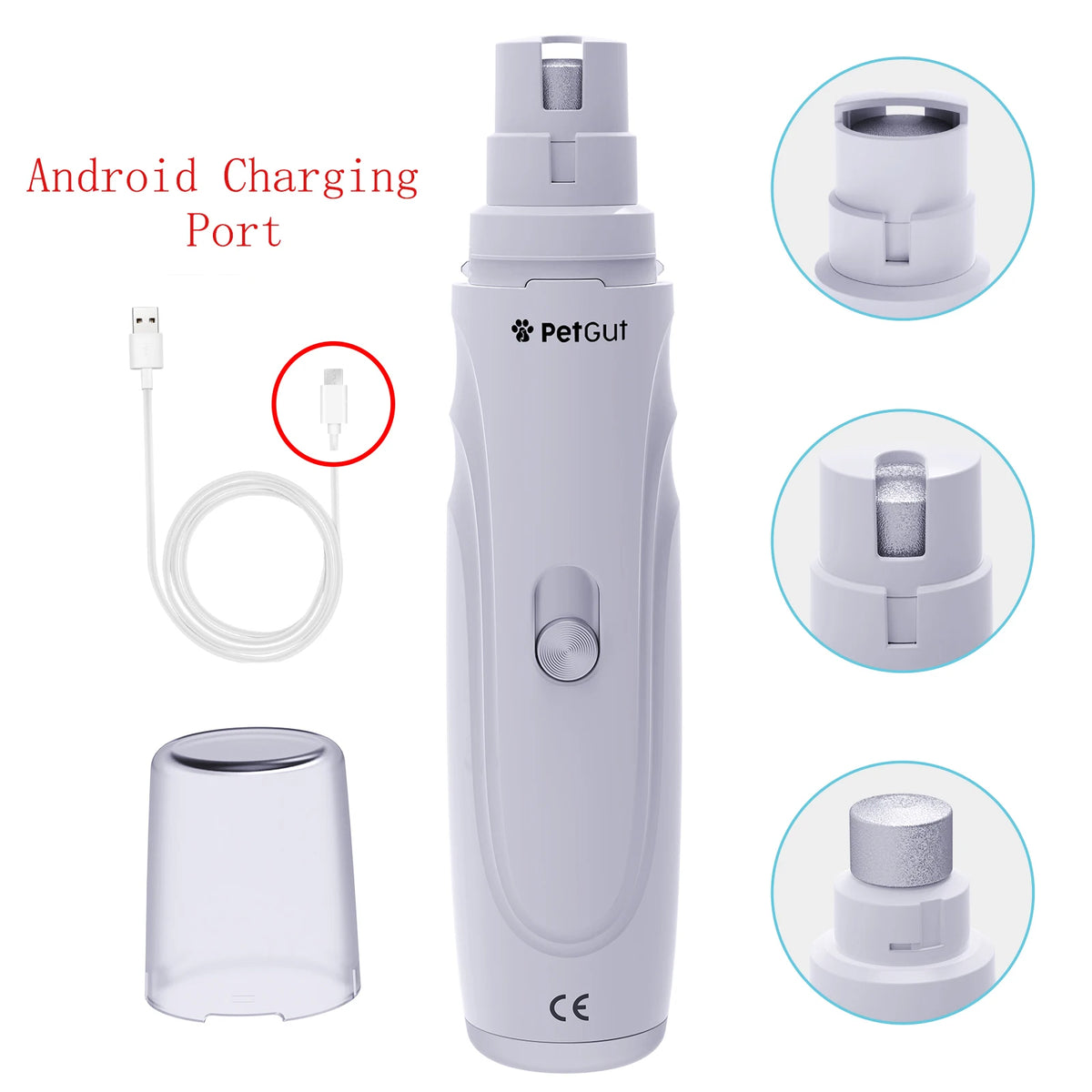 Trimmer Elettrico per Unghie di Cani e Gatti - Ricaricabile USB-C, Silenzioso