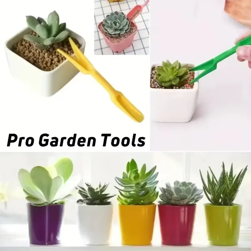 Set da 4 attrezzi da giardinaggio in plastica resistente – pala, cucchiaio,…