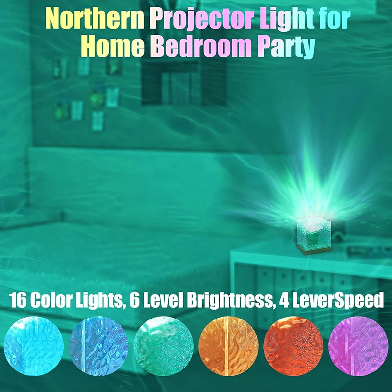Proiettore di Luce Ocean Wave 16 colori – Lampada Aurora per casa e ufficio