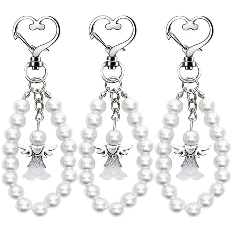 50/20 Sets Cute Angel Keychains with Favor Boxes and Thank You Cards Baptism Bridal Shower Wedding Gender Reveal Party