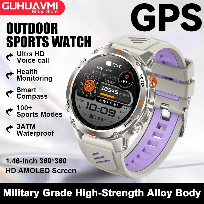 Smartwatch GPS 2026 con AMOLED 1.46", impermeabile 3ATM e batteria 540 mAh