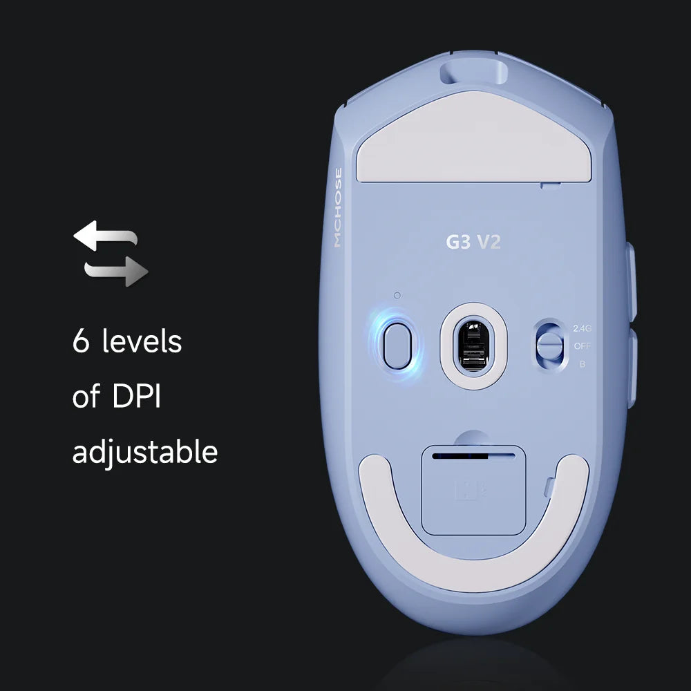 Mouse da gioco wireless 26.000 DPI, ultra-leggero 59 g, batteria 800 mAh