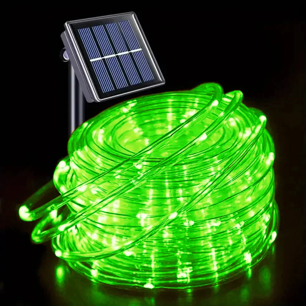 Filo LED Solare da Giardino 32 m – Luce Natalizia e Decorazioni per Eventi