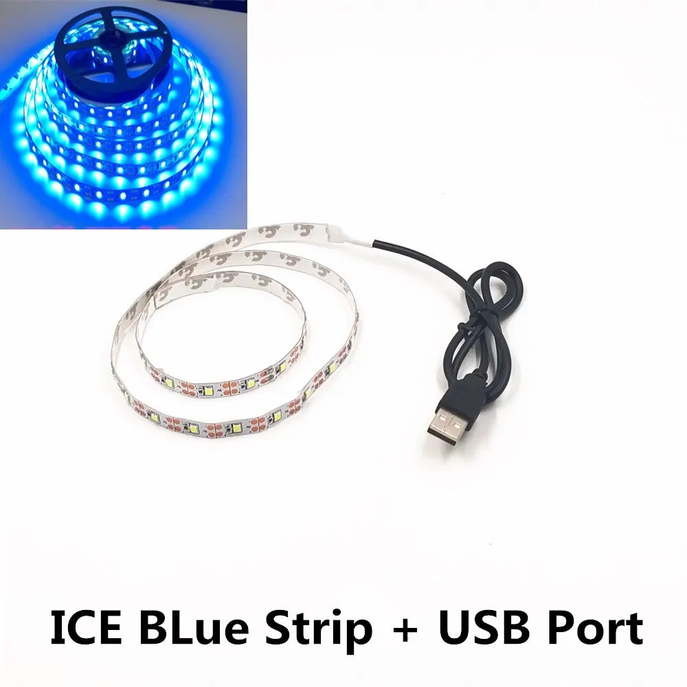 Striscia LED USB 5V 1‑5 m, colori multicolore, impermeabile, 60 LED/m
