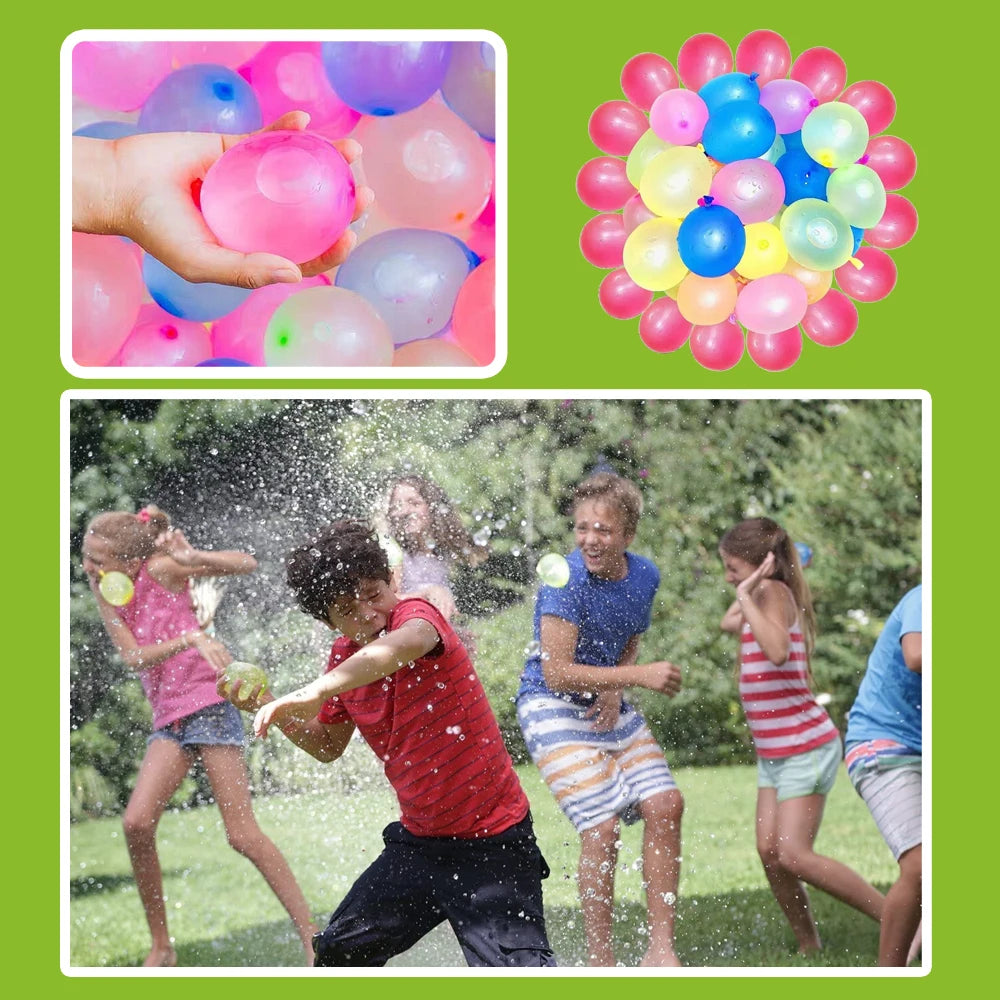 111/333 pcs rapid-fill water balloons – fun summer outdoor water fight for kids & adults