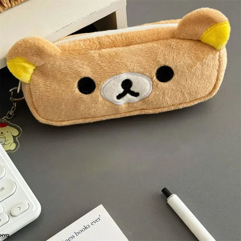 Porte-stylos Rilakkuma Kawaii pour enfants et adolescents, Organisateur de trousse