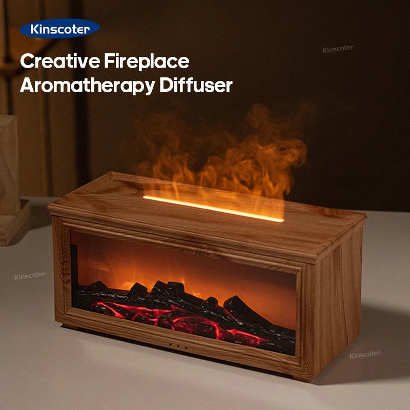 Diffusore Aroma con Fiamma Simulata e Umidificatore Ultrasonico 280ml