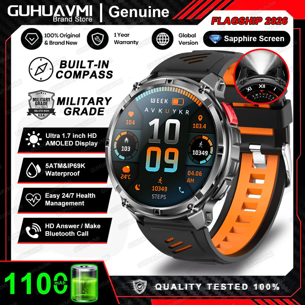 Smartwatch militare T‑Rex 3 Pro 1100 mAh GPS waterproof 5ATM – 1.73″ AMOLED