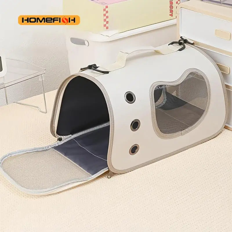 Borsa porta animali pieghevole per cani e gatti piccoli, traspirante e comoda
