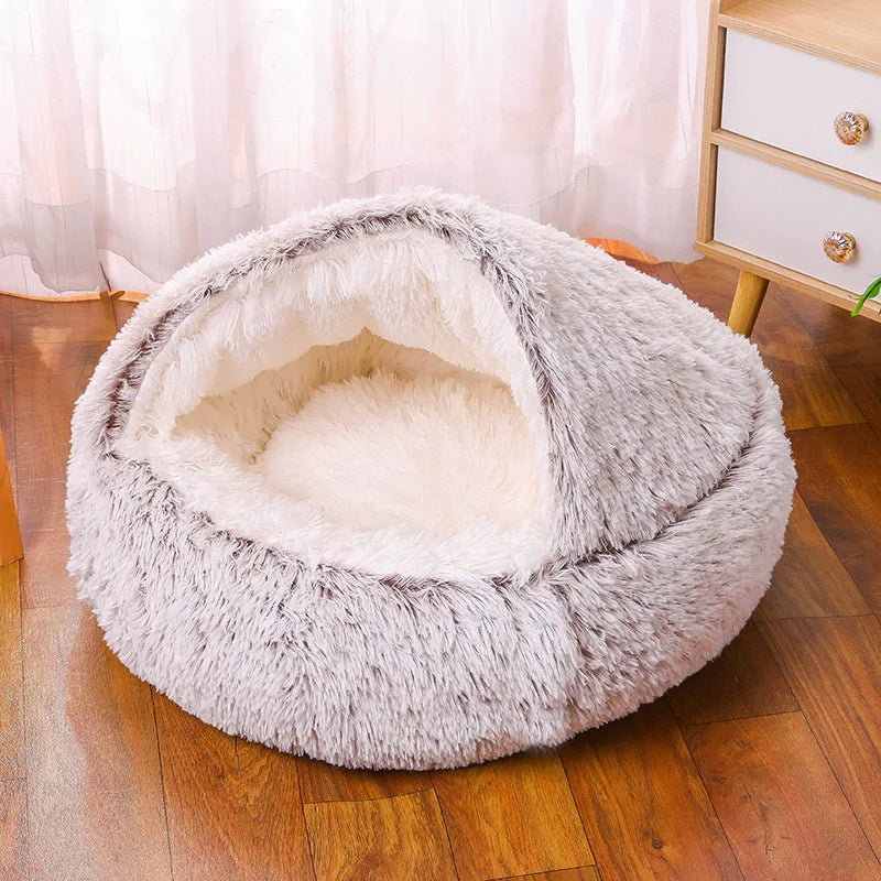Cuccia rotonda in peluche per cani e gatti – Calda, lavabile, per tutte le…