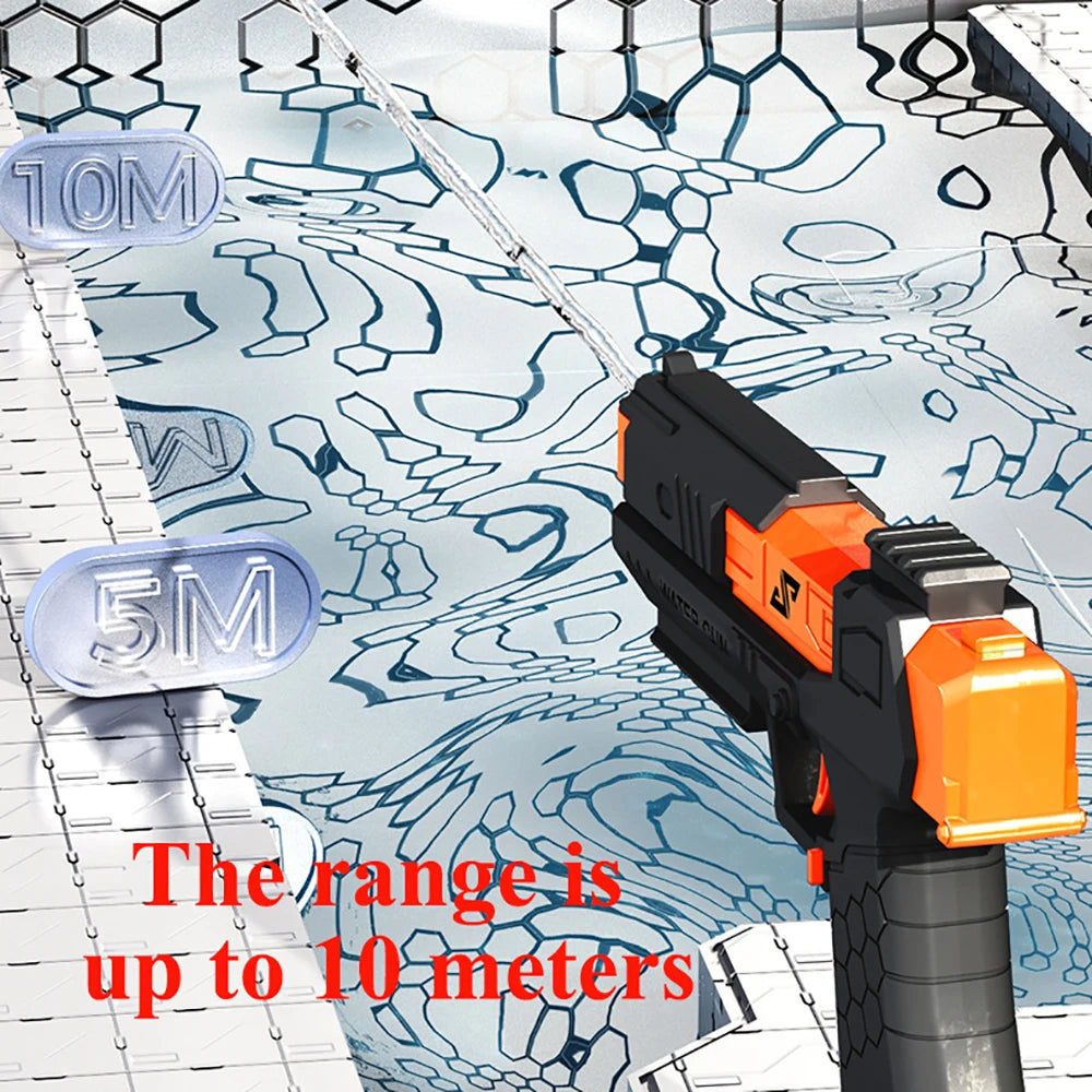 Children Summer Magazine Clip Water Gun non Electric Pistol High-Pressure Full Automatic Shooting Water Beach Toy Gun For Kids
