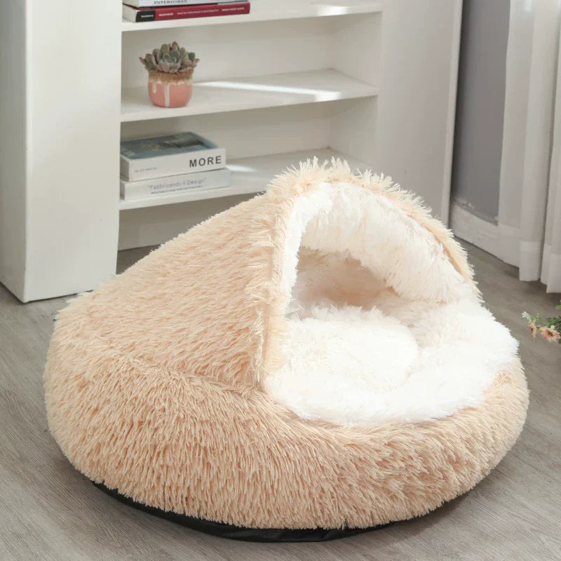Cuccia rotonda in peluche per cani e gatti – Calda, lavabile, per tutte le…