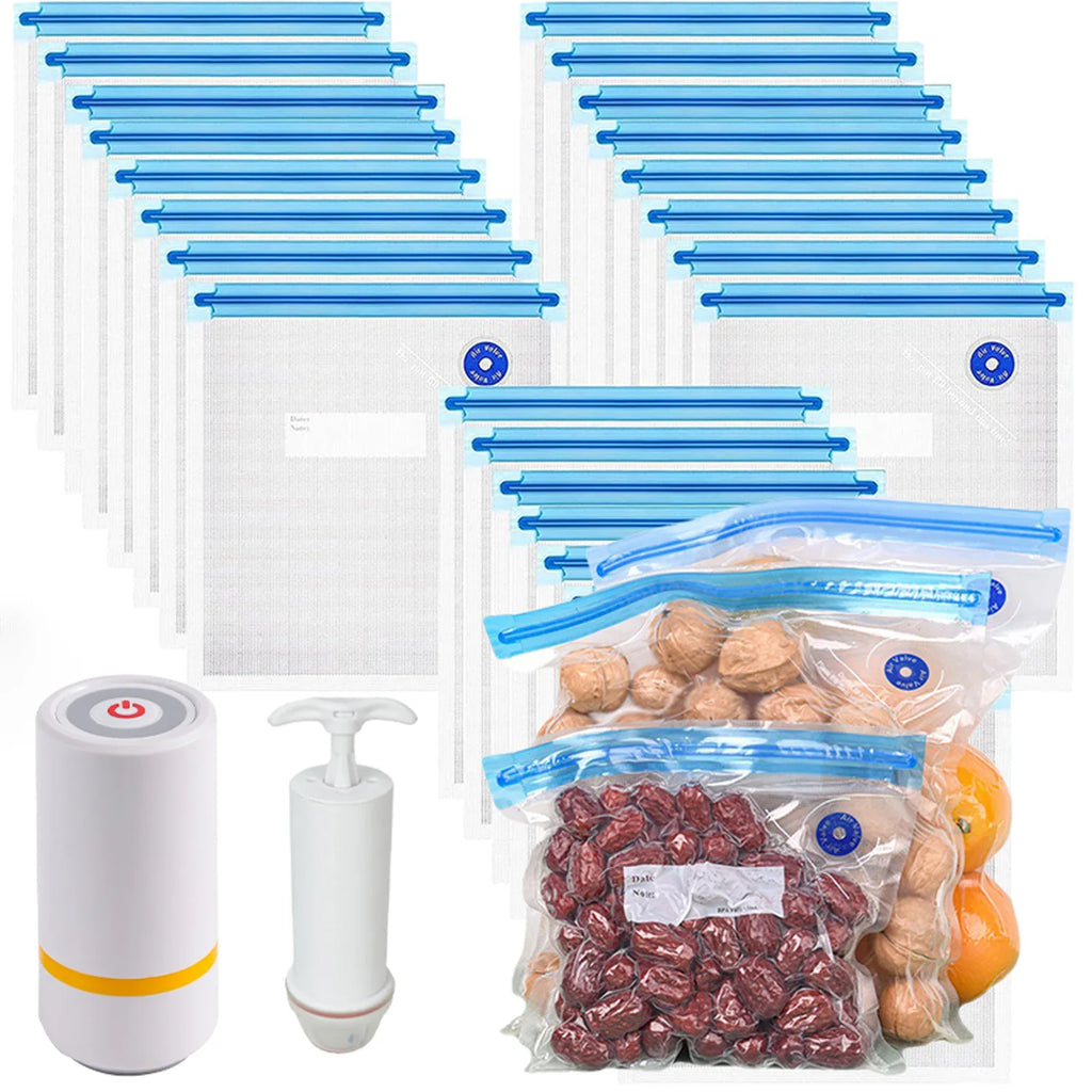 Sacchetti sottovuoto riutilizzabili - microonde, congelatore, bollitura