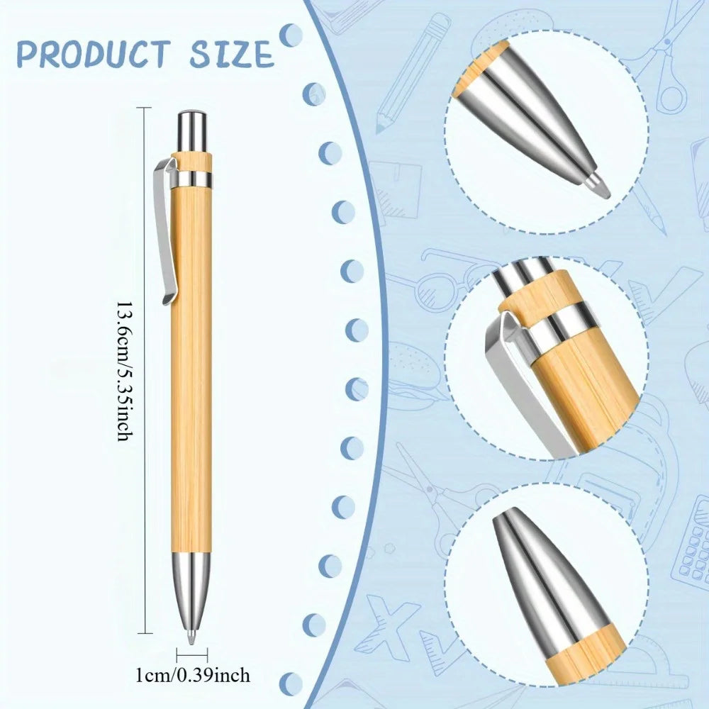 Penna a sfera in bambù - confezioni da 5,10,20,30,50 o 100 pezzi