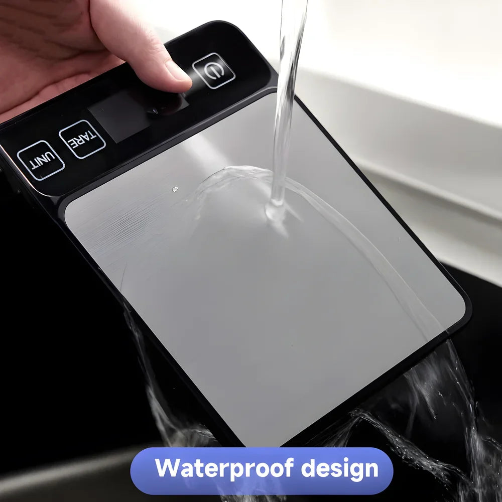 Bilancia da cucina digitale 10 kg LCD, precisione 1 g, nera, ABS e acciaio inox