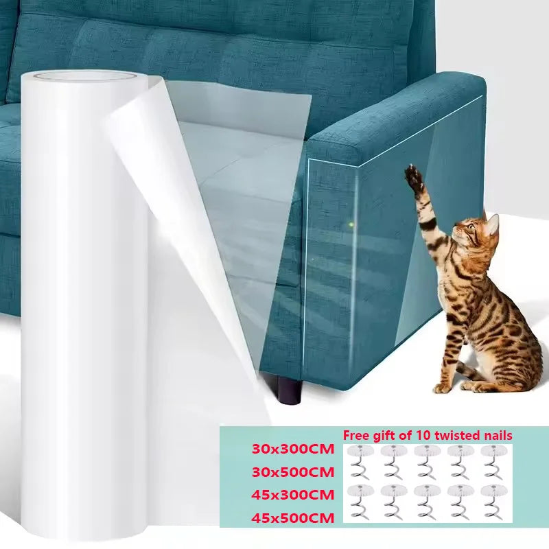 Nastro trasparente anti-graffio per divani, protezione per mobili da gatti