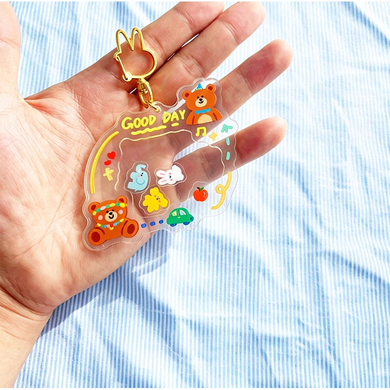 Custom Acrylic Keychain Photo Customization Anime Cartoon Keychain Personalized Design Holographic Transparent Keychain