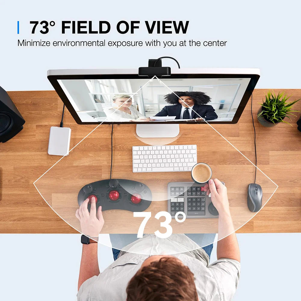 Webcam 2K Web Camera 1080P 60FPS Streaming Camera Autofocus EMEET C960 2K USB WebCam With Microphones for YouTube Desktop/Laptop