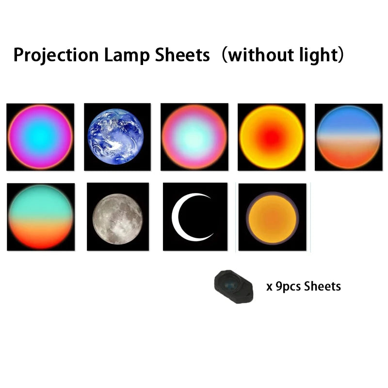 Proiettore Lampada Planetaria Sunset Galaxy Aurora Paesaggio