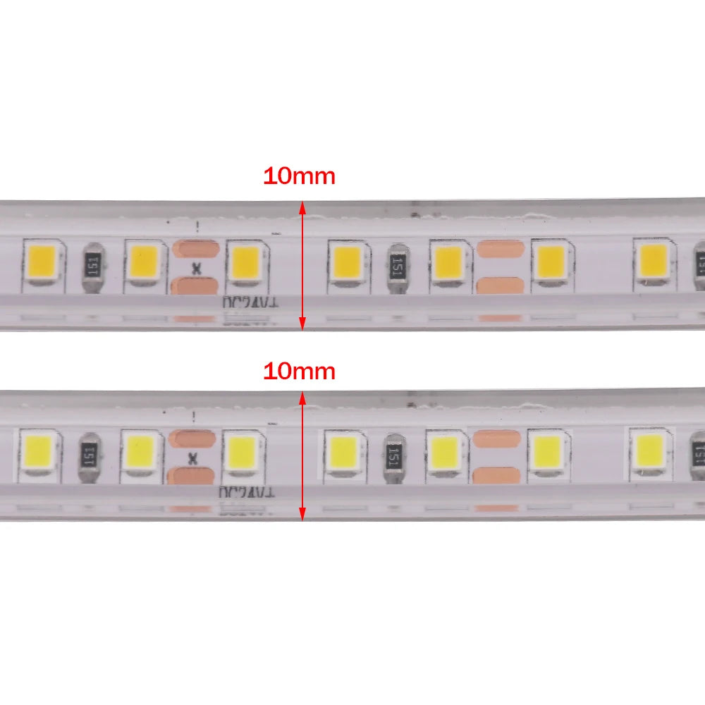 Striscia LED impermeabile IP67 12V/24V 2835, 120 LED/m, luce bianca, 1‑10 m
