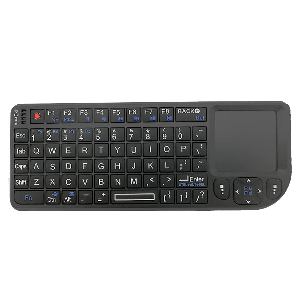 Tastiera 2.4G con mouse touchpad, 7 colori e torcia - PC, Smart TV, Android Box