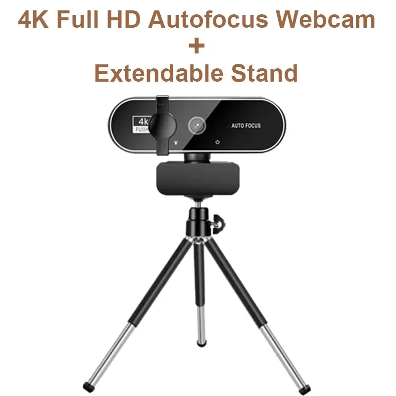 Webcam 4K Full HD con Autofocus e Microfono Integrato – USB 2.0