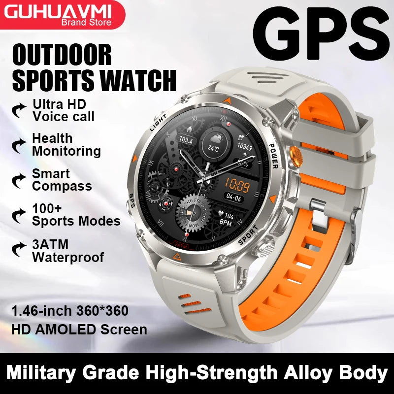 Smartwatch GPS 2026 con AMOLED 1.46", impermeabile 3ATM e batteria 540 mAh