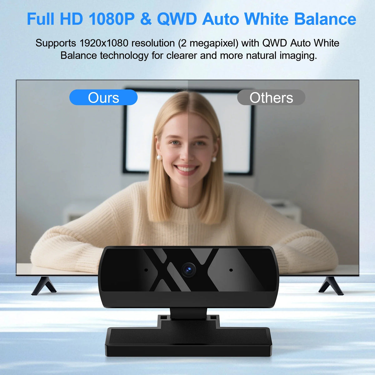 Webcam HD 1080p USB con microfono integrato e autofocus – Ideale per streaming…