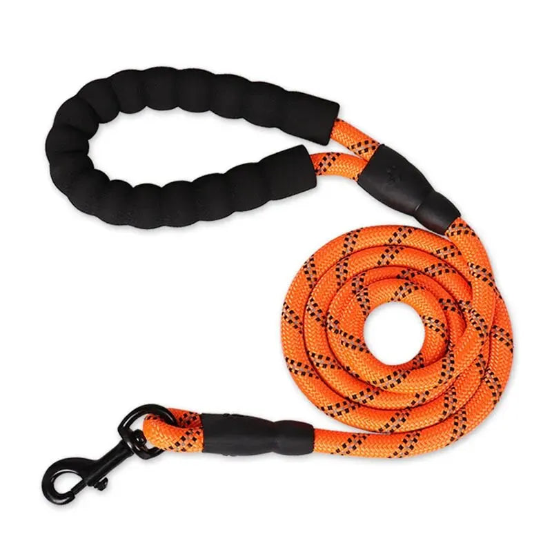 Guinzaglio Riflettente per Cani Forti con Impugnatura Imbottita Nylon Doppio…