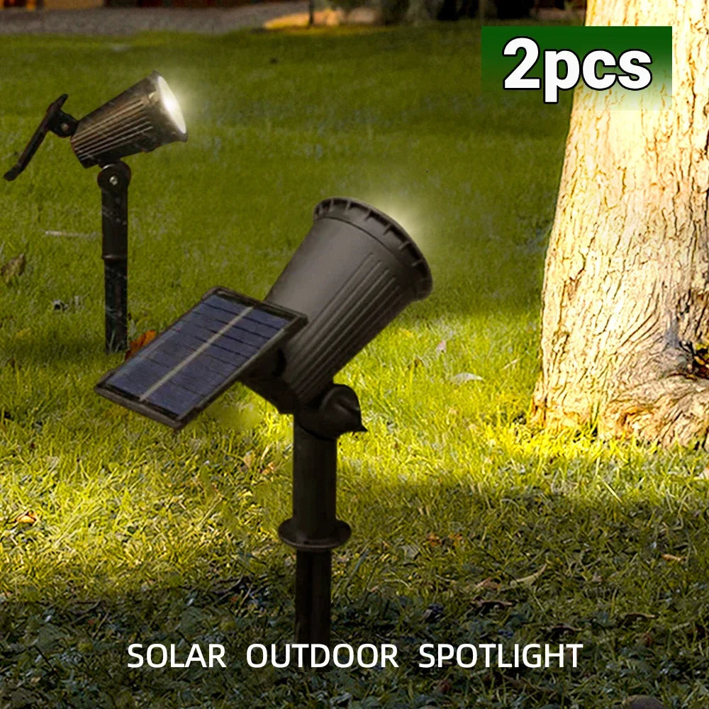 Fari solari LED RGB 9 LED IP65 impermeabili, regolabili per giardino