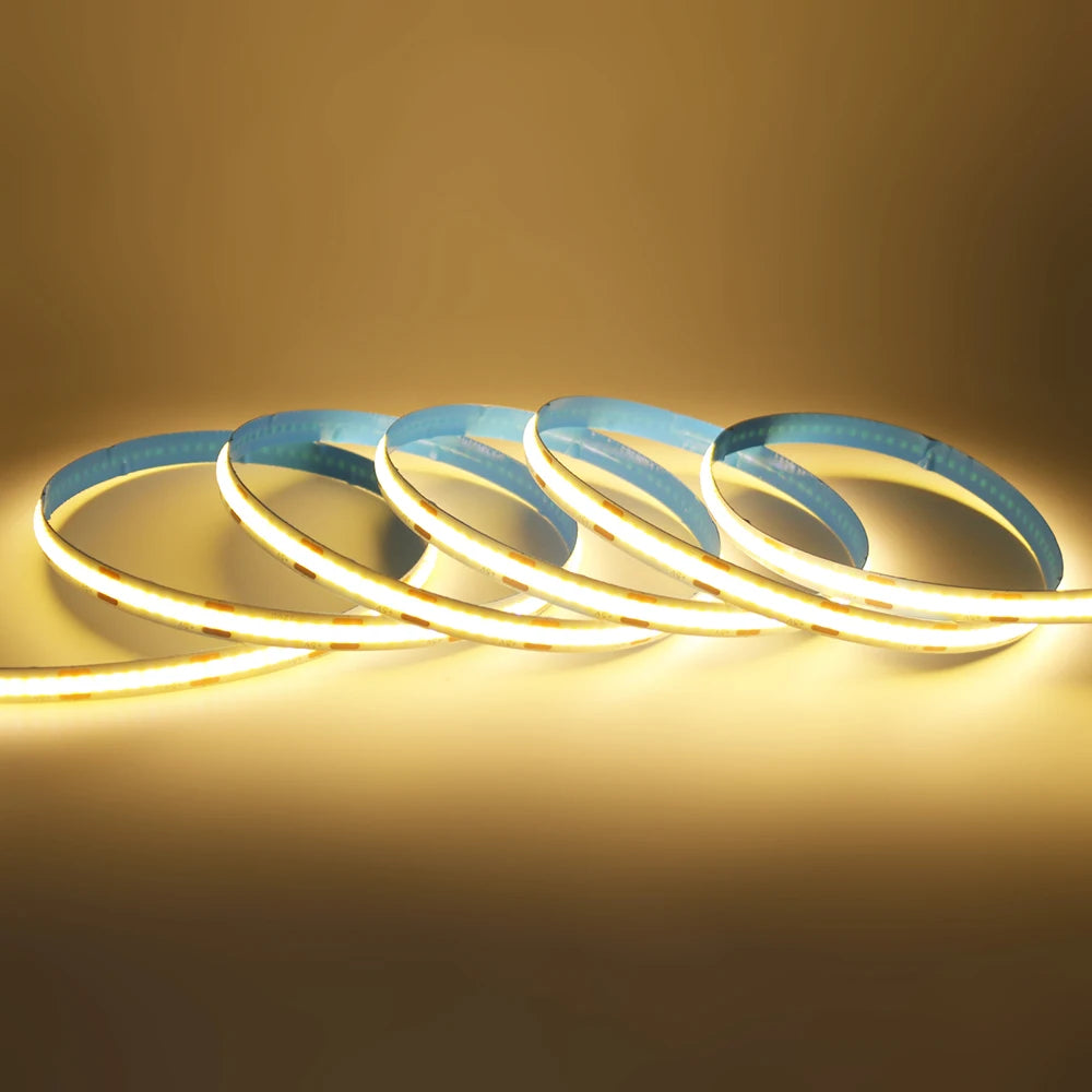 Striscia LED COB 5V 320 LED/m, RGB, tagliabile, autoaderente, con box CR2032