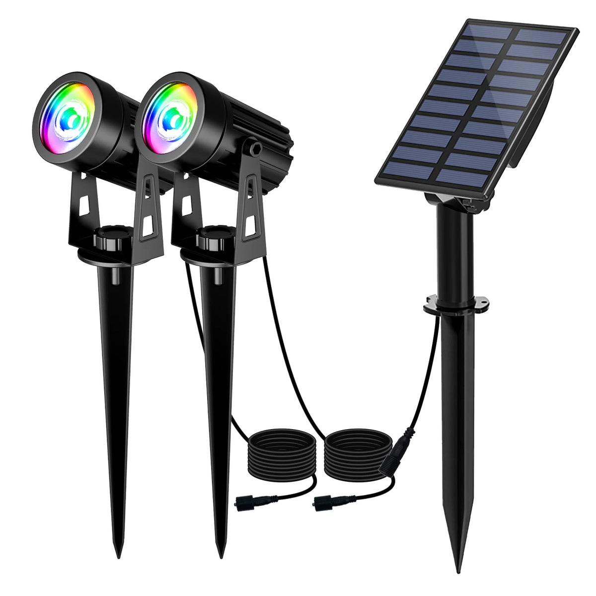 Lampada da Giardino Solare LED 3000K/6000K/RGB, IP65, 5 m, Dimmabile