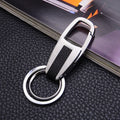 1PC Simple Fashion Creative Trendy Zinc Alloy Leather Keychain Unisex Metal Waist Keychain Gift Key Ring Car Keychain