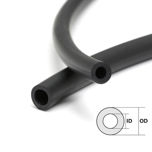 1/2/5 m Black Fluorine Rubber Hose 2 mm – 25 mm Wear‑Resistant, Corrosion‑Resistant, High‑Temperature FKM Viton Petrol/Diesel Hose