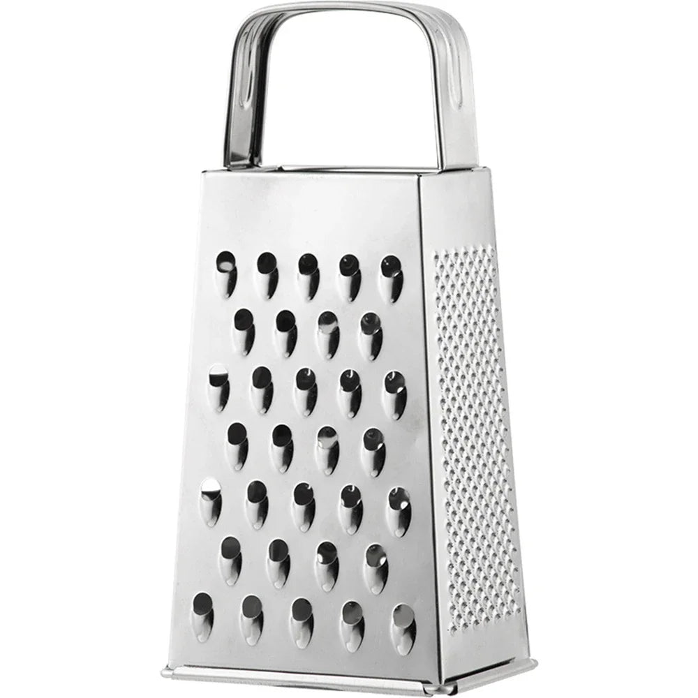 Grattugia e tritatutto 4 lati in acciaio inox per verdure, frutta e formaggi