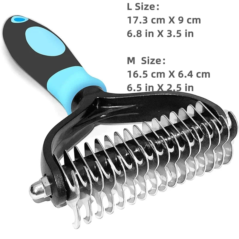 Spazzola Professionale a Doppio Lato per Dematting, Deshedding e Pettinatura