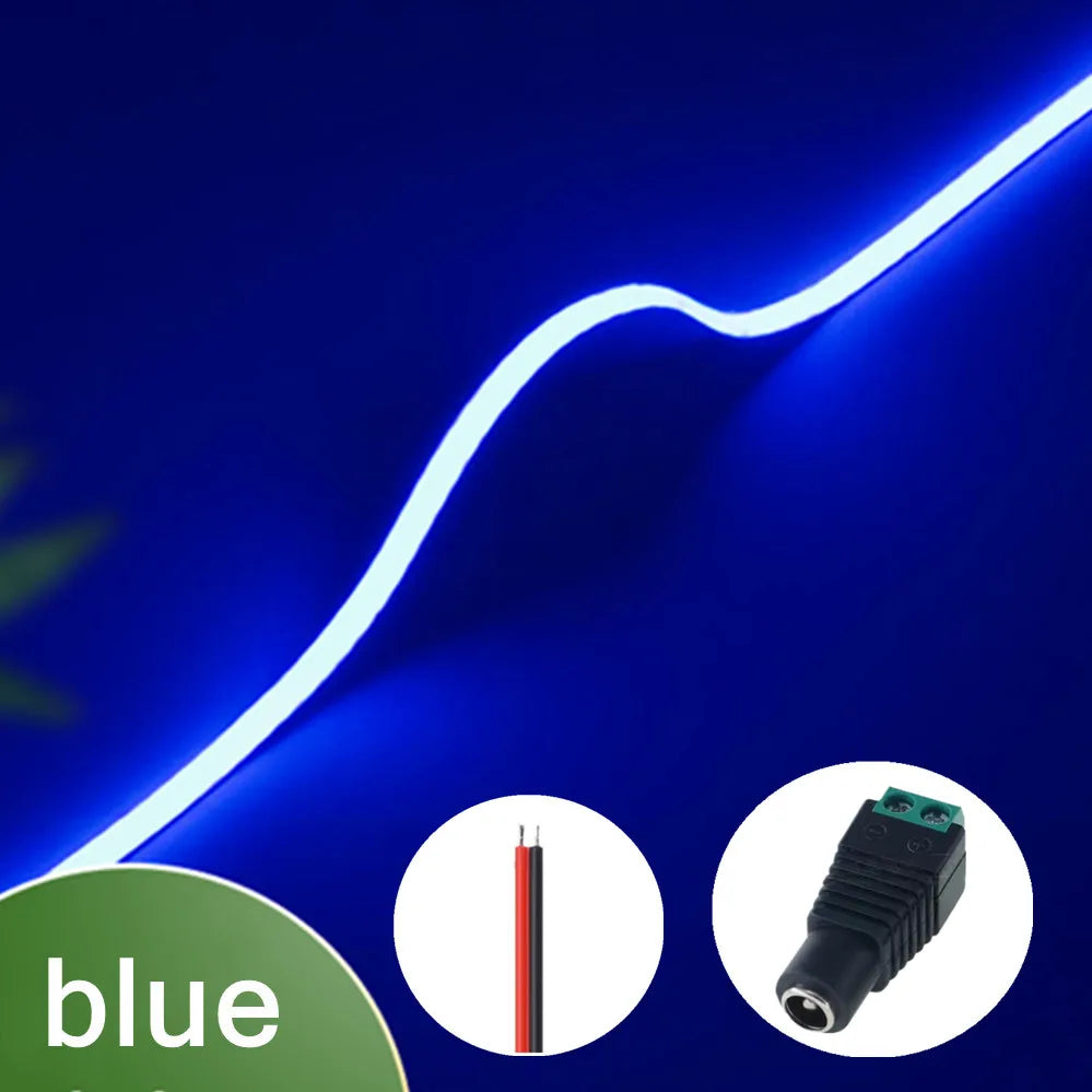 Striscia LED COB Ultra Sottile 12V 400 LED/m, Dimmabile, 3mm, Colori Multipli