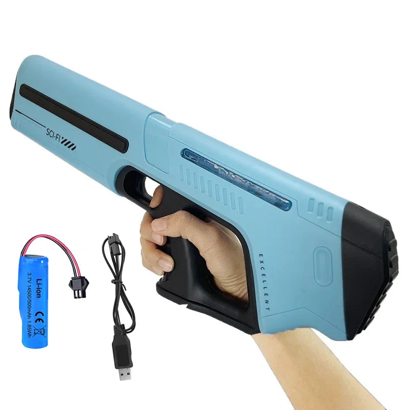 Pistola d'Acqua Elettrica per Adulti, Spruzzo Potente, Portata 8 m