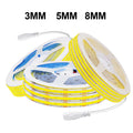 Striscia LED COB flessibile 320 LED/m 5V/12V, 3000‑6000K, 3‑8 mm