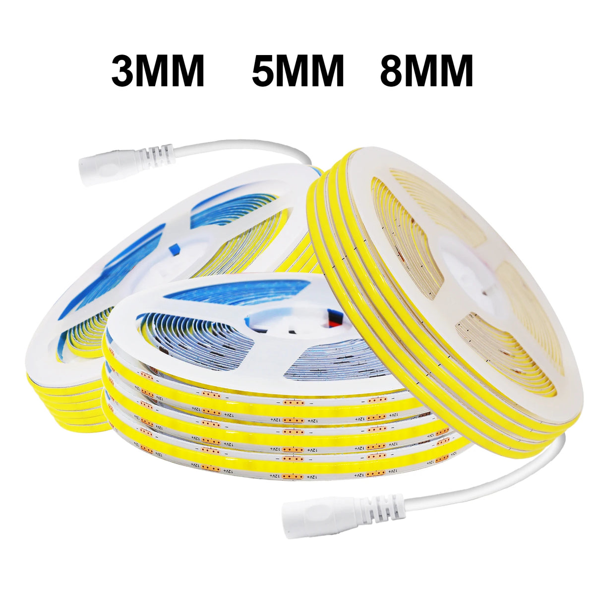 Striscia LED COB flessibile 320 LED/m 5V/12V, 3000‑6000K, 3‑8 mm