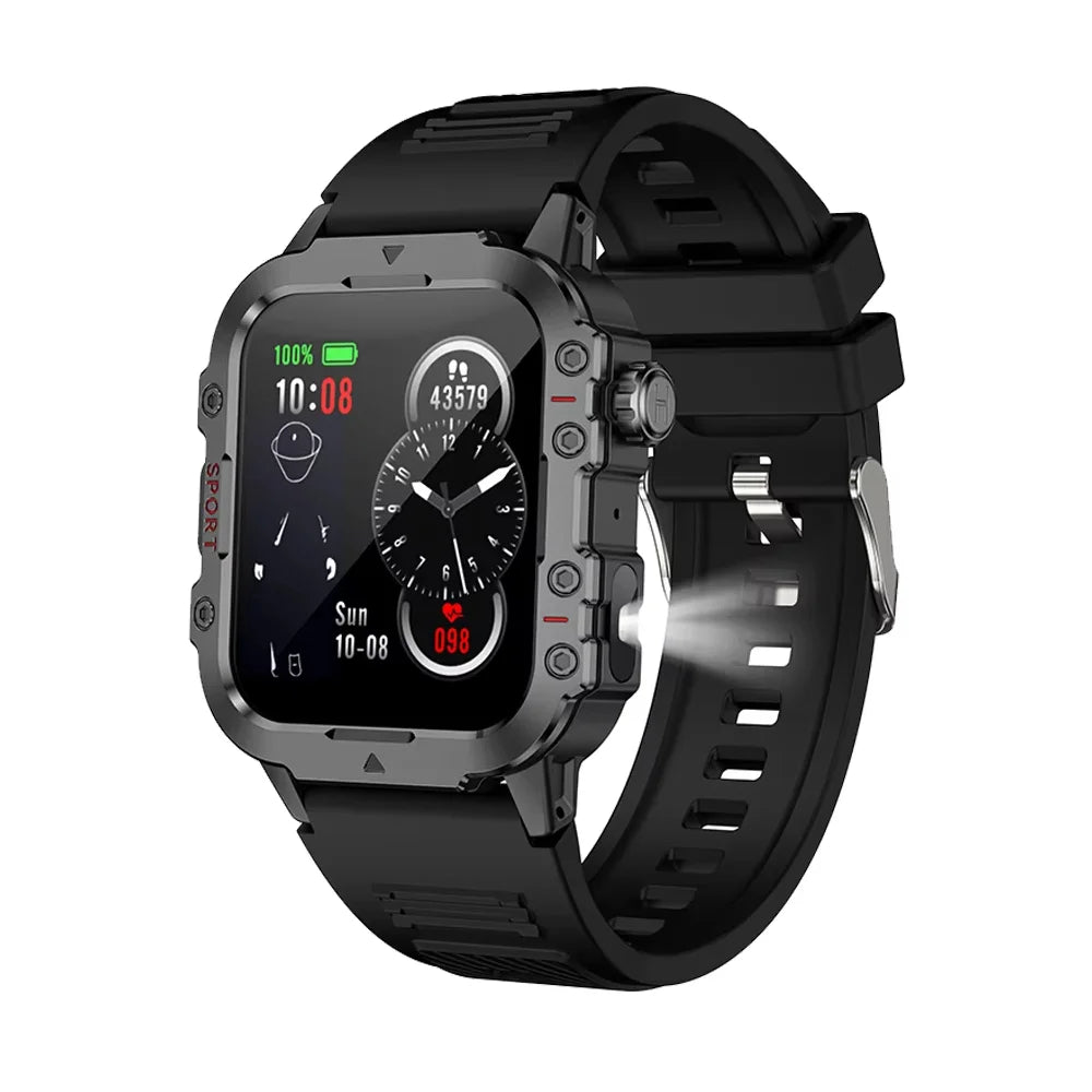 Smartwatch sportivo 2026 con monitor cardio, SpO2, sonno e torcia LED